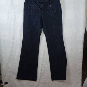Ann Taylor LOFT Women's High Rise Curvy Fit Flare Denim Jeans Blue Size 4